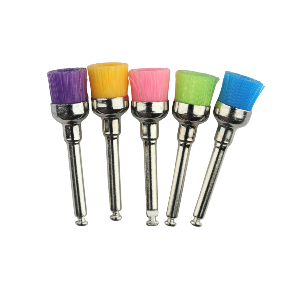 Latch Style Flat Prophy Cup Brush Colored 