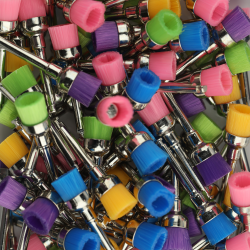 Latch Style Flat Prophy Cup Brush Colored 