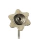 Plain White Wool Six Star Brush with Handle - MSHS 68 W6