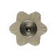 Plain White Wool Six Star Brush with Handle - MSHS 78 W6