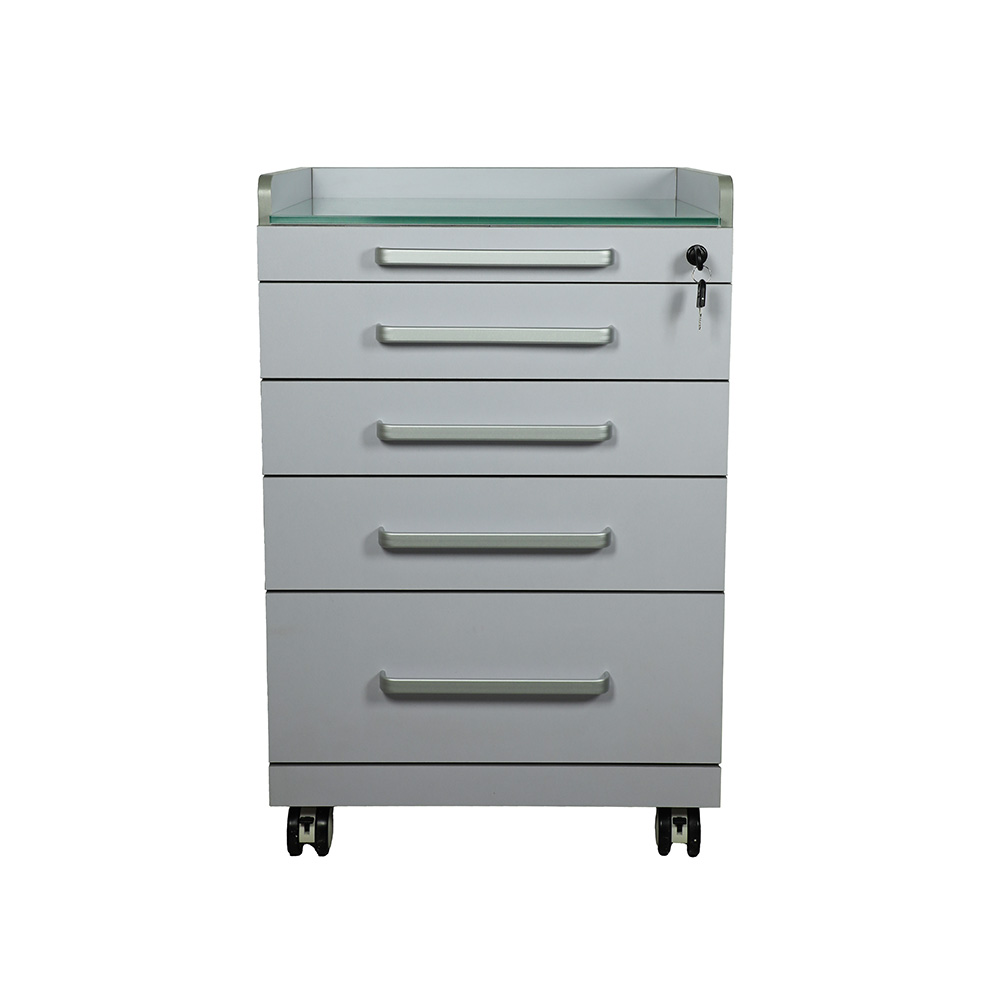 Four Drawers  Glass Tabletop - UM-401AW