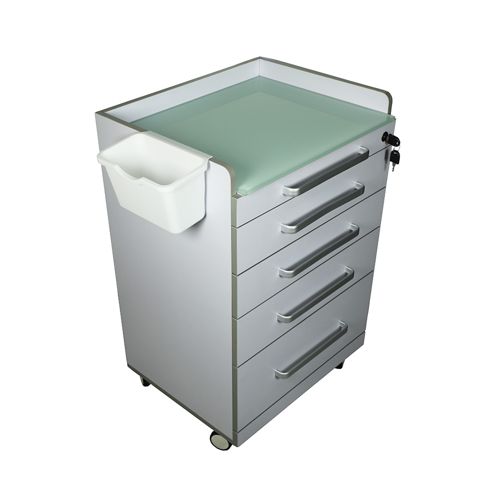 Four Drawers  Glass Tabletop - UM-401AW