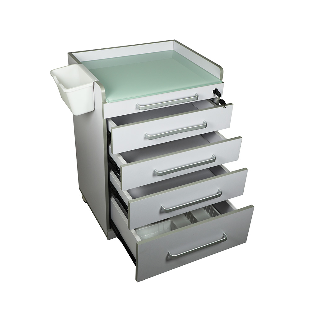 Four Drawers  Glass Tabletop - UM-401AW
