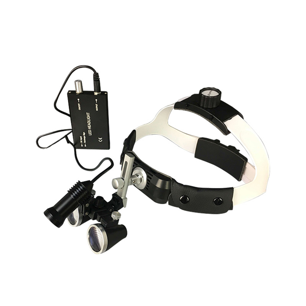 Headlight with Binocular Loupes 